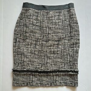 YOANA BARASCHI olive cream ivory pencil skirt size 8